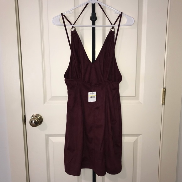 Free People burgundy suede bodycon dress - Picture 4 of 4